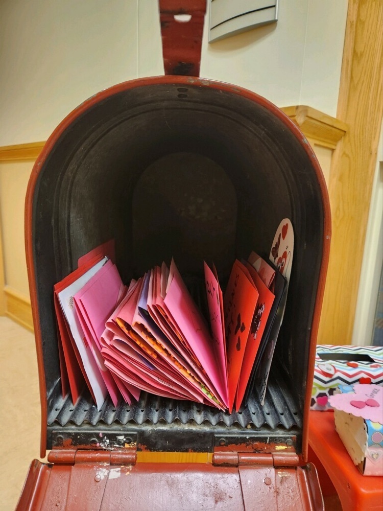 pre-K mailbox full of letters